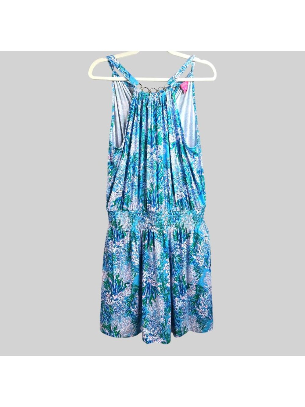 Lilly Pulitzer Skort Dress Blue Pink Sleeveless Tropical Floral Summer Vacation - Picture 2 of 11